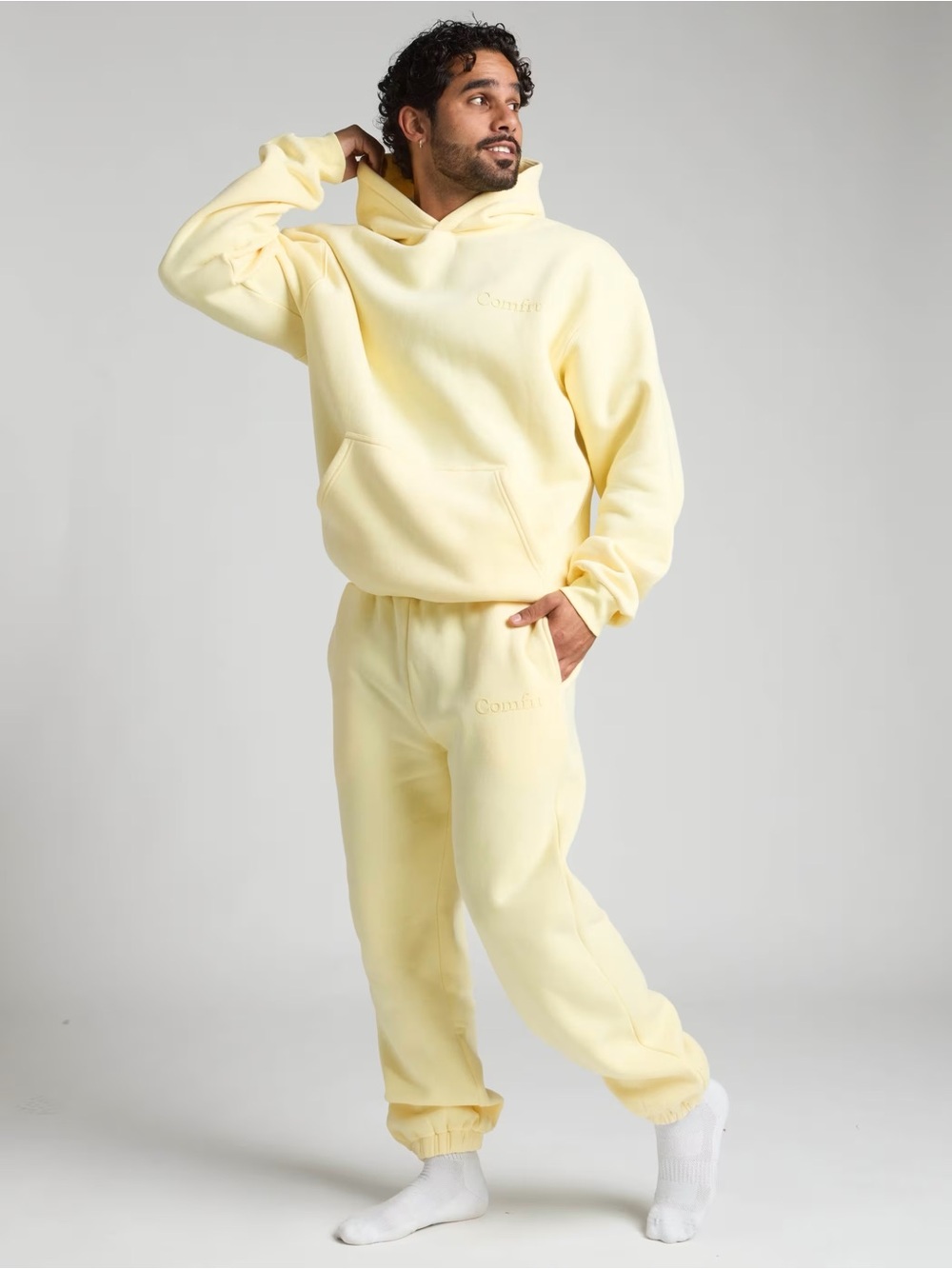 Comfrt Minimalist Hoodie in Buttercream